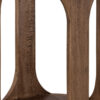 Eray Chairside Table, Shelf, Almond Barrel Brown Mango Wood, 18 Inch