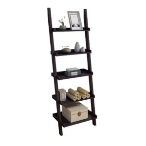 1502202669924d63b5f27.jpeg Accent Ladder Bookcase with 5 Shelves, 72 Inch, Red Cocoa Brown