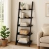 1502202669924d6c2c38d.jpeg Accent Ladder Bookcase with 5 Shelves, 72 Inch, Red Cocoa Brown
