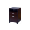 Desk w File Cabinet, 2 Storage Drawers, 47 Inch Red Cocoa Brown