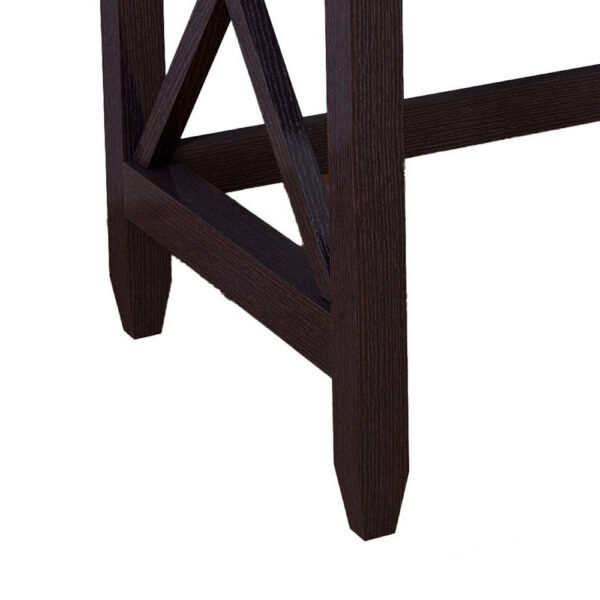 Home Office Writing Desk, 2 Drawers, 47 Inch Farmhouse Red Cocoa Brown