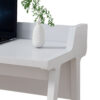 Writing Desk, Wrap Around Tabletop, 50 Inch, Modern White Finish