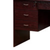 Sial Laptop Desk, 4 Drawers, 40 Inch, Mahogany Brown Composite Board