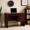 Sial Laptop Desk, 4 Drawers, 40 Inch, Mahogany Brown Composite Board