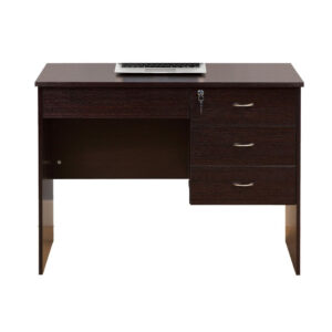 Sial Laptop Desk, 4 Drawers, 40 Inch, Red Cocoa Brown Composite Board