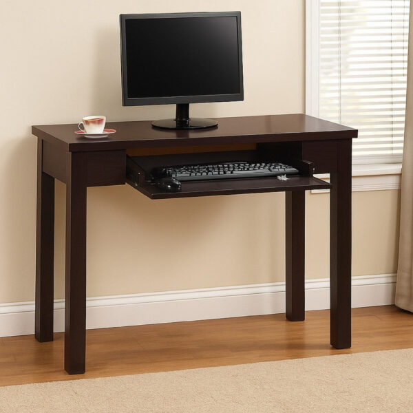 Computer Desk, Flip-Down Keyboard Drawer, 39 Inch, Red Cocoa Brown