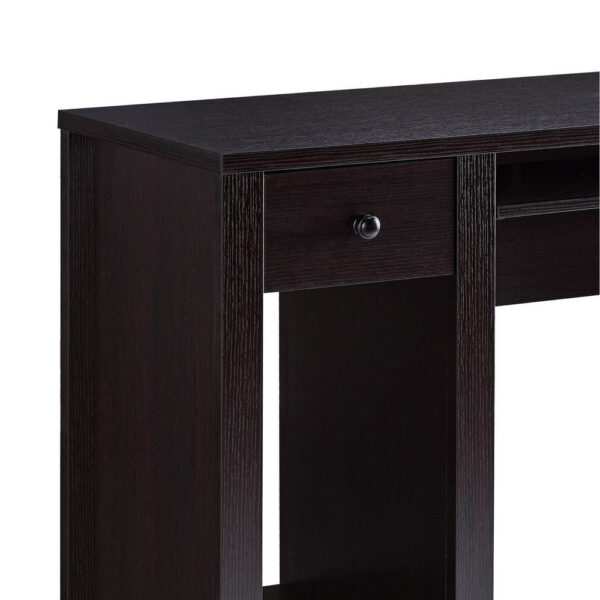 Akol Computer Desk, Keyboard Drawer and Storage, 39 Inch, Black