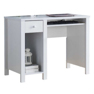 1502202669924e8d60c0a.jpeg Akol Computer Desk, Keyboard Drawer and Storage, 39 Inch, Modern White