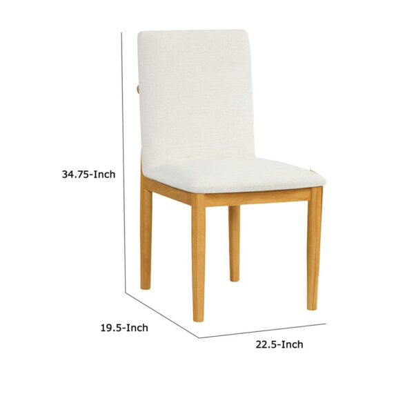 1502202669924ed1bddbf.jpeg Side Dining Chair Set of 2, Solid Wood, Cream Textured Woven Fabric