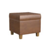 1502202669924f9296e5b.jpeg Pyp Square Storage Ottoman, 18 Inch Rich Dark Brown Faux Leather