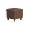 1502202669924f95c5bdc.jpeg Pyp Square Storage Ottoman, 18 Inch Rich Dark Brown Faux Leather