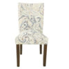 Jax Parsons Dining Chair Set of 2, Cream Blue Velvet Paisley Print