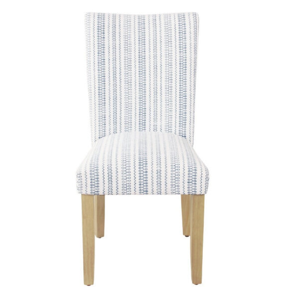 Jax Parsons Dining Chair Set of 2, Blue and White Farmhouse Striped