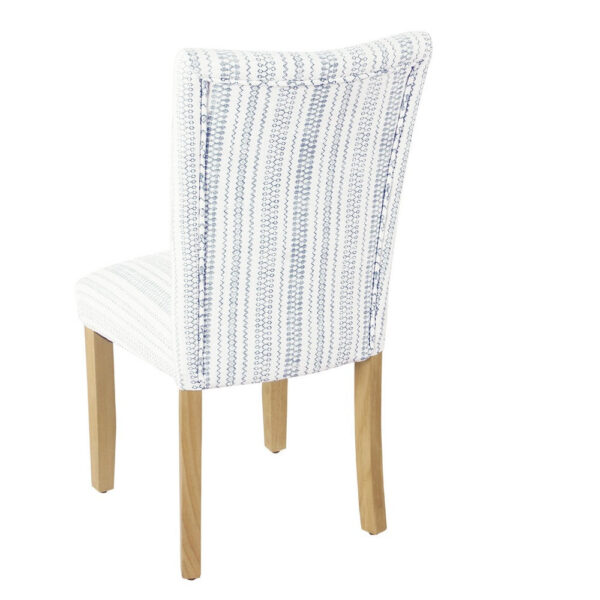 Jax Parsons Dining Chair Set of 2, Blue and White Farmhouse Striped