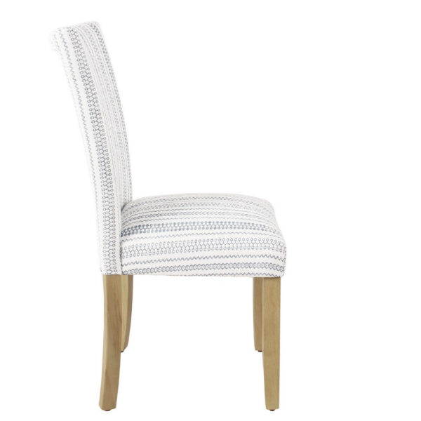 Jax Parsons Dining Chair Set of 2, Blue and White Farmhouse Striped