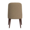 Guy Dining Chair with Dark Amber Tapered Legs, Brown Boucle Fabric