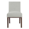 Jan Dining Chair with Espresso Wood Legs, Classic Gray Woven Fabric