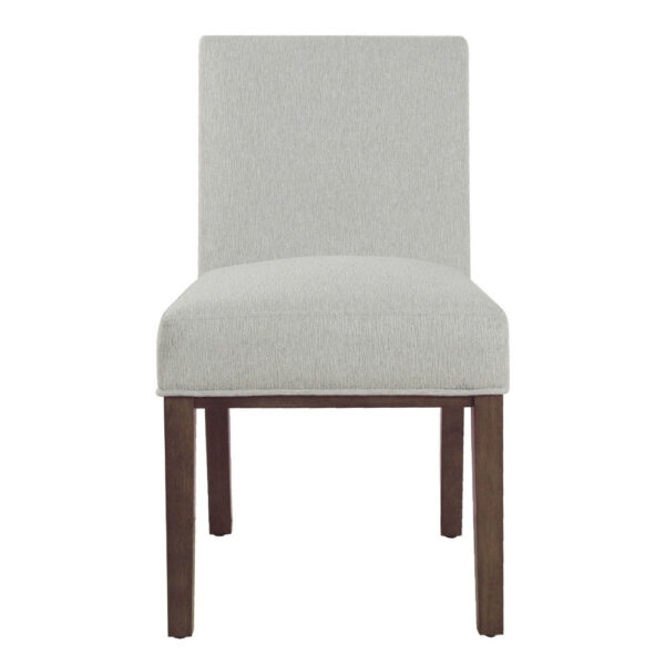 Jan Dining Chair with Espresso Wood Legs, Classic Gray Woven Fabric