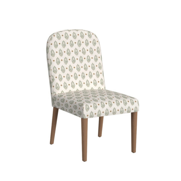 1502202669925140ddd94.jpeg Mio Dining Chair with Rounded Back, Sage Paisley Medallion Fabric