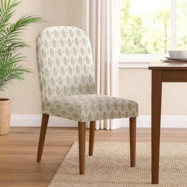 150220266992514c64fad.jpeg Mio Dining Chair with Rounded Back, Sage Paisley Medallion Fabric