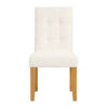 1502202669925172d74ba.jpeg Rei Dining Chair Set of 2, Wood Frame, Cream Linen Woven Textured