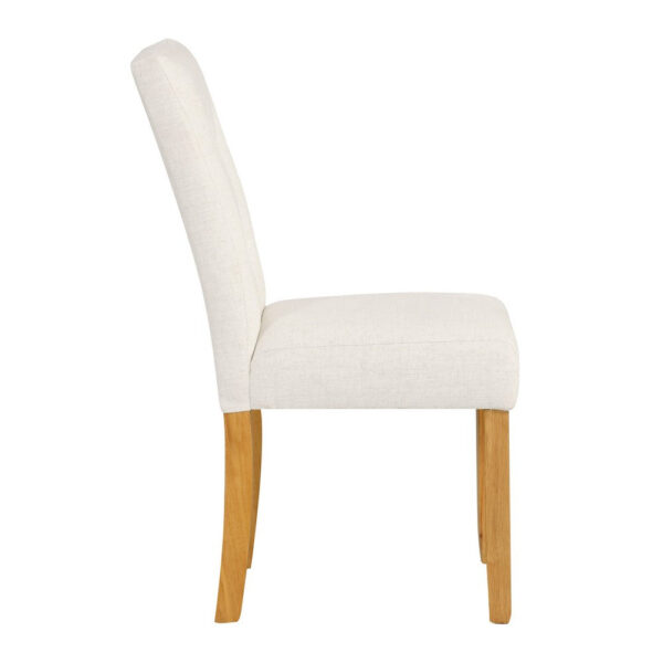 150220266992517440c2e.jpeg Rei Dining Chair Set of 2, Wood Frame, Cream Linen Woven Textured