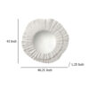 Nolo Wall Decor Mirror, Abstract Round Petal Shape, White Resin 40x43