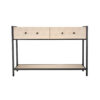 15022026699253142fd09.jpeg Caz 48 Inch 2 Drawers Sofa Console Table w Black Frame, Faux Leather