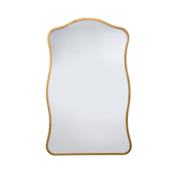 150220266992534f26d0e.jpeg Ari Wall Mirror, 38 Inch, Brass Metal Wavy Frame, Hand Forged Iron