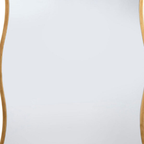 150220266992535453baa.jpeg Ari Wall Mirror, 38 Inch, Brass Metal Wavy Frame, Hand Forged Iron