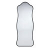 150220266992535a9c082.jpeg Ari Floor Mirror, 58 Inch, Black Metal Wavy Frame, Hand Forged Iron