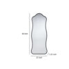 15022026699253614963f.jpeg Ari Floor Mirror, 58 Inch, Black Metal Wavy Frame, Hand Forged Iron