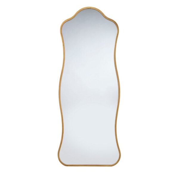 15022026699253659dad0.jpeg Ari Floor Mirror, 58 Inch, Brass Metal Wavy Frame, Hand Forged Iron