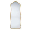 150220266992536734e7a.jpeg Ari Floor Mirror, 58 Inch, Brass Metal Wavy Frame, Hand Forged Iron