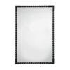 150220266992537f0b00c.jpeg Perz Accent Wall Mirror, 24x36 Rectangular Beaded Frame, Forged Iron