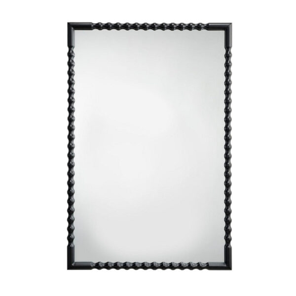 15022026699253816dcb0.jpeg Perz Accent Wall Mirror, 24x36 Rectangular Beaded Frame, Forged Iron