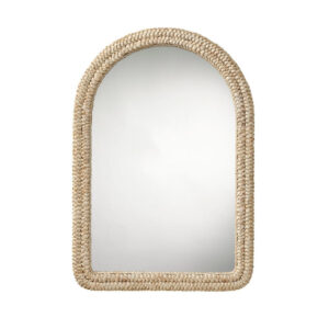 15022026699253c4799a9.jpeg Grix Wall Mirror, 38 Inch Brown Braided Arch Frame, Woven Cornhusk