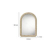 Grix Wall Mirror, 38 Inch Brown Braided Arch Frame, Woven Cornhusk