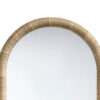 Tipz Wall Mirror, 34 Inch Natural Brown Arch Frame, Woven Seagrass