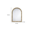 Tipz Wall Mirror, 34 Inch Natural Brown Arch Frame, Woven Seagrass