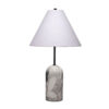 1502202669925403a70e2.jpeg Hely Accent Table Lamp, Linen Cone Shade, Travertine Stone 28 Inch
