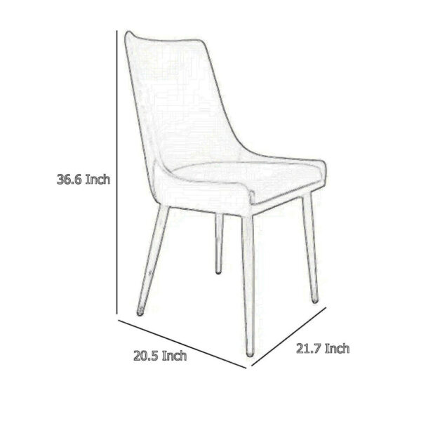 15022026699255837ad2d.jpeg Rusa Dining Chair Set of 2, Black Faux Leather Upholstery, Gold Legs