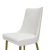 15022026699255a60695a.jpeg Rusa Dining Chair Set of 2, White Faux Leather Upholstery, Gold Legs