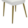 15022026699255a781427.jpeg Rusa Dining Chair Set of 2, White Faux Leather Upholstery, Gold Legs