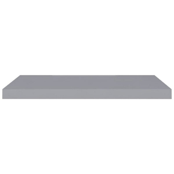 160220266992cf6d57789.jpeg Zyno Wall Shelf Set of 4, Matte Gray MDF Body, Modern Design 32 Inch