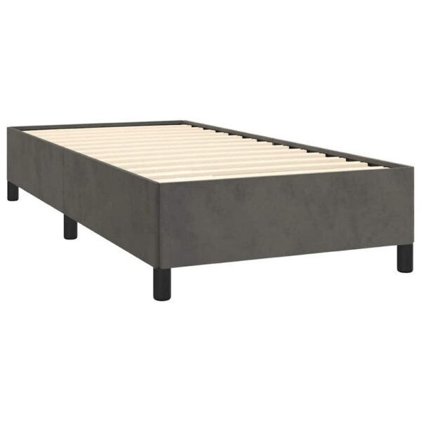 160220266992d00192483.jpeg Low Profile Twin XL Bed Frame, Gray Velvet Fabric Upholstery