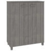 160220266992d00674703.jpeg Shoe Cabinet, Gray Solid Pine Wood w Block Legs, 4 Shelves, 43 Inch