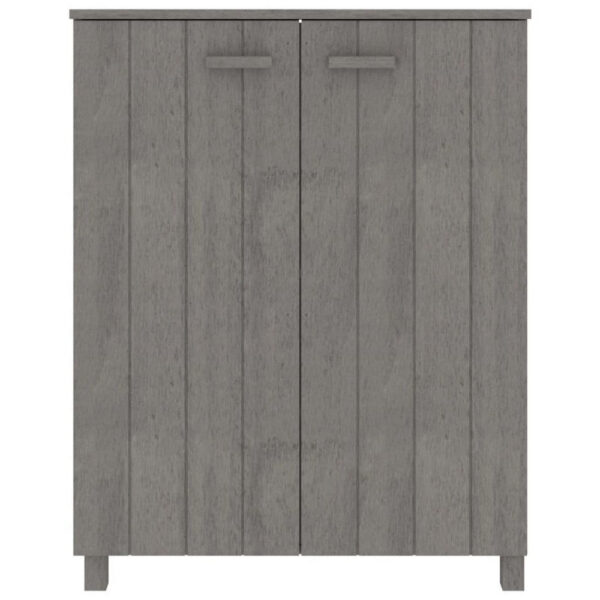 160220266992d00804f25.jpeg Shoe Cabinet, Gray Solid Pine Wood w Block Legs, 4 Shelves, 43 Inch