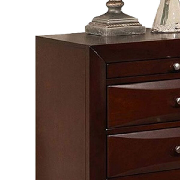 24022026699dc0c4e5dd9.jpeg Contemporary Style Wooden Nightstand with Three Drawers and Metal Knobs, Brown