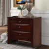 24022026699dc0ca6afd4.jpeg Contemporary Style Wooden Nightstand with Three Drawers and Metal Knobs, Brown
